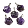 Natural Amethyst Carved Pendants G-I319-02P-A07-1