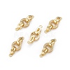 Brass Micro Pave Cubic Zirconia Fold Over Clasps X-KK-P164-12G-1