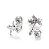 Tarnish Resistant 201 Stainless Steel Barbell Cartilage Earrings EJEW-R147-40-3