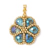 Seed Beads & Glass Beaded Pendants PALLOY-MZ01299-03-1