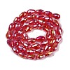 Transparent Electroplate Glass Beads Strands EGLA-N013-T10mm-B12-2