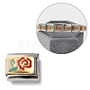 Rectangle 304 Stainless Steel Enamel Connector Charms STAS-Q250-01P-02-1