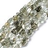 Natural Green Rutilated Quartz Beads Strands G-I351-A09-1