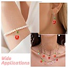 6Pcs 2 Colors Cherry Brass Enamel Pendants KK-CJ0003-18-7