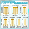 70Pcs 7 Styles Brass Column Compression Sleeves Ferrule KK-BC0015-15-2