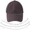 6Pcs 3 Styles 304 Stainless Steel Chain Baseball Cap Chain AJEW-SC0003-56-1