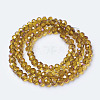 Electroplate Transparent Glass Beads Strands EGLA-A034-T3mm-F05-2