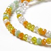 Electroplate Glass Beads Strands EGLA-S192-001A-B12-3