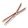 Braided Cotton Cord Slider Bracelet Making MAK-R001-01G-13-2