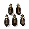 Faceted Natural Smoky Quartz Pendants G-T131-15C-1