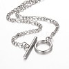 304 Stainless Steel Figaro Chain Necklace X-NJEW-JN01290-2