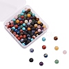 200Pcs 10 Style Natural & Synthetic Gemstone Round Beads G-CJ0001-53-1