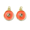 Brass Enamel Pendants LS-KK-D384-01G-01-1