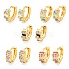 Real 18K Gold Plated Brass Hoop Earrings EJEW-L269-069G-1