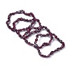 Natural Garnet Bead Stretch Bracelets BJEW-K213-45-1