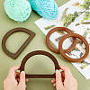   4Pcs 2 Style Wooden Bag Handles FIND-PH0005-26-6