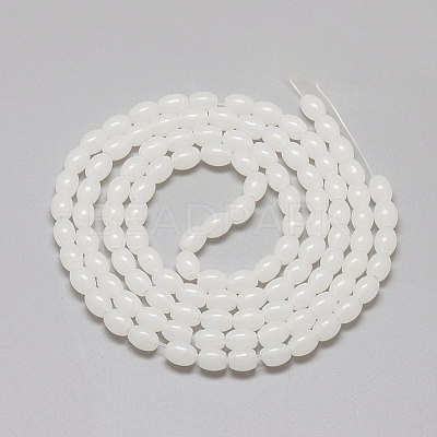 Baking Paint Glass Beads Strands X-DGLA-S115-8x6mm-Y01-1
