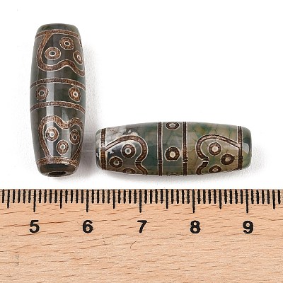 Tibetan Style dZi Beads TDZI-E004-60-1