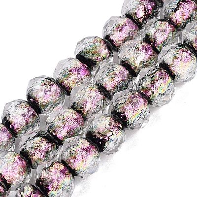 Handmade Foil Glass Lampwork Beads Strands DICH-T023-02E-1