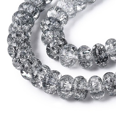 Crackle Transparent Glass Beads Strands GLAA-N069-02A-01-1