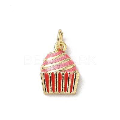 Brass Enamel Pendants KK-B155-05G-02-1