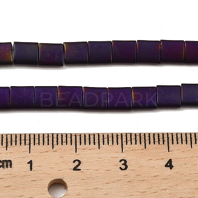 Electroplated Frosted Non-magnetic Synthetic Hematite Beads Strands G-G089-B01-05-1