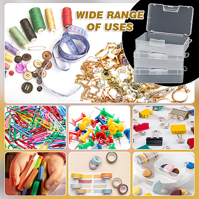 Plastic Bead Containers with Hinged Lid AJEW-WH0479-88A-1