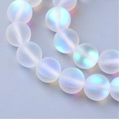 Synthetic Moonstone Beads Strands G-R375-12mm-A13-1