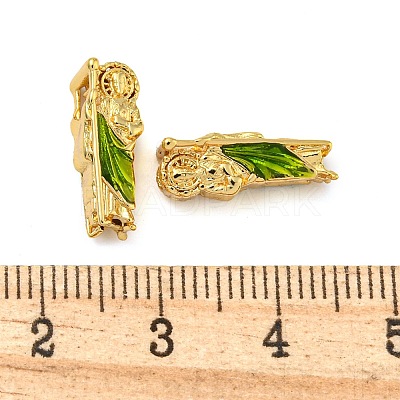 Rack Plating Brass Enamel Beads KK-Z063-08G-1
