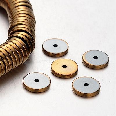 Electroplate Non-magnetic Synthetic Hematite Beads Strands G-F300-17C-1