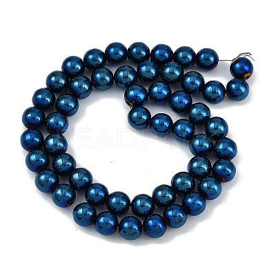 Electroplated Synthetic Magnetic Hematite Beads Strands G-G174-L01-07-1