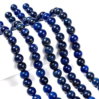 Natural Lapis Lazuli Beads Strands G-G087-8mm-1