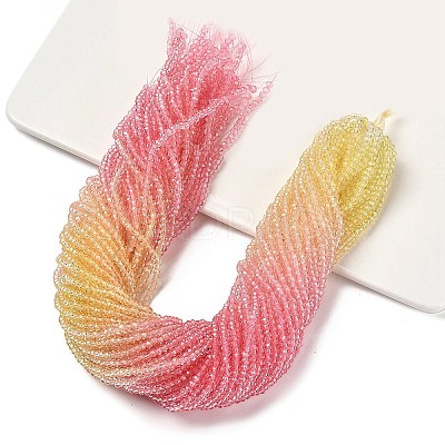 Transparent Painted Glass Beads Strands X1-DGLA-A034-T1mm-A09-1