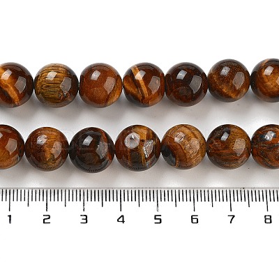 Natural Tiger Eye Round Bead Strands G-R200-12mm-1