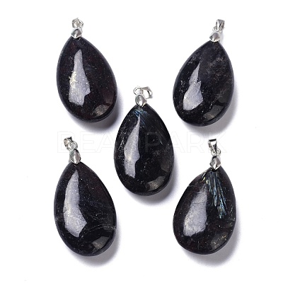 Natural Glaucophane Pendants G-D084-01P-B14-1