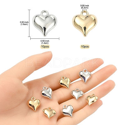 20Pcs 2 Colors CCB Plastic Pendants CCB-YW0001-54-1