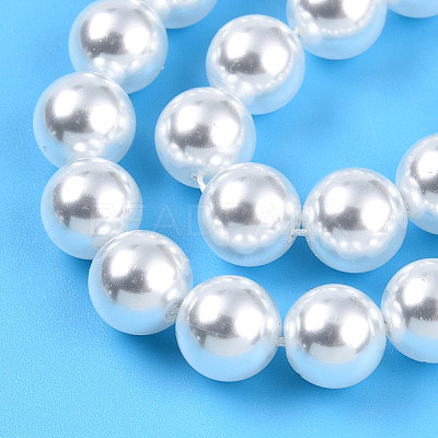 Baking Paint Pearlized Glass Pearl Bead Strands HY-N002-8mm-A12-1