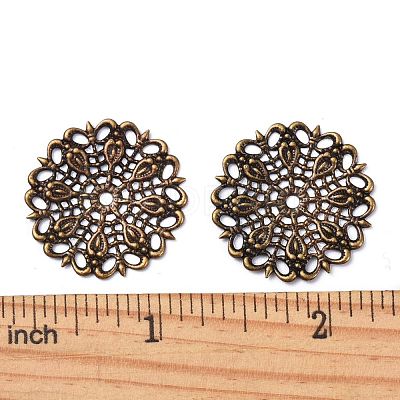 Brass Vintage Filigree Findings X-KKC-Q006-AB-1