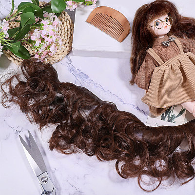 PP Doll Wig Long Curly Hair DIY-WH0591-249C-20-1