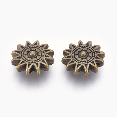 Tibetan Style Alloy Sun Beads X-TIBEP-GC188-AB-NR-1