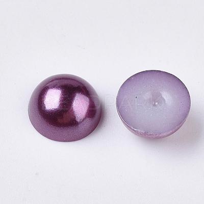 ABS Plastic Imitation Pearl Cabochons SACR-S738-8mm-Z47-1