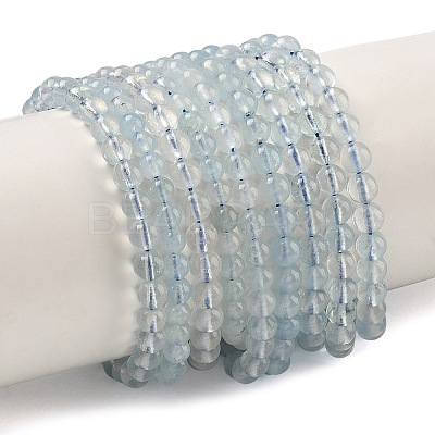 Natural Aquamarine Beads Strands G-D327-B01-5mm-01-1