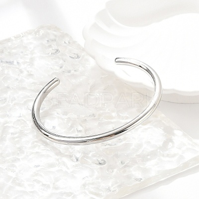 Non-Tarnish 304 Stainless Steel Simple Thin Cuff Bangles BJEW-P296-02P-1