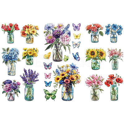 3 Sheets 3 Styles PVC Waterproof Decorative Stickers DIY-WH0404-067-1