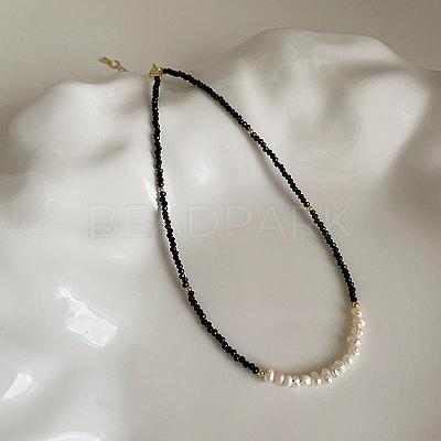Vintage Natural Freshwater Pearl & Glass Beaded necklaces QO5494-3-1