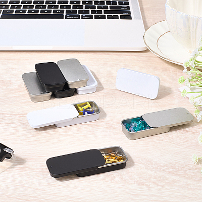 9Pcs 3 Colors Slide Top Tinplate Trinket Storage Boxes CON-CP0001-016B-1