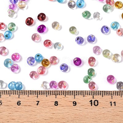 6/0 Baking Paint Transparent Fringe Glass Seed Beads SEED-N006-06-1