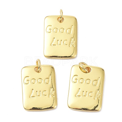Eco-Friendly Brass Pendants KK-C221-03G-1