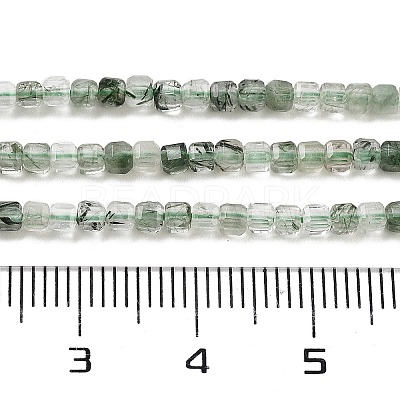 Natural Green Rutilated Quartz Beads Strands G-H042-B13-01-1