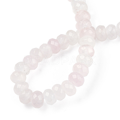 Natural Rose Quartz Bead Strands X-G-R402-4x6-16-1